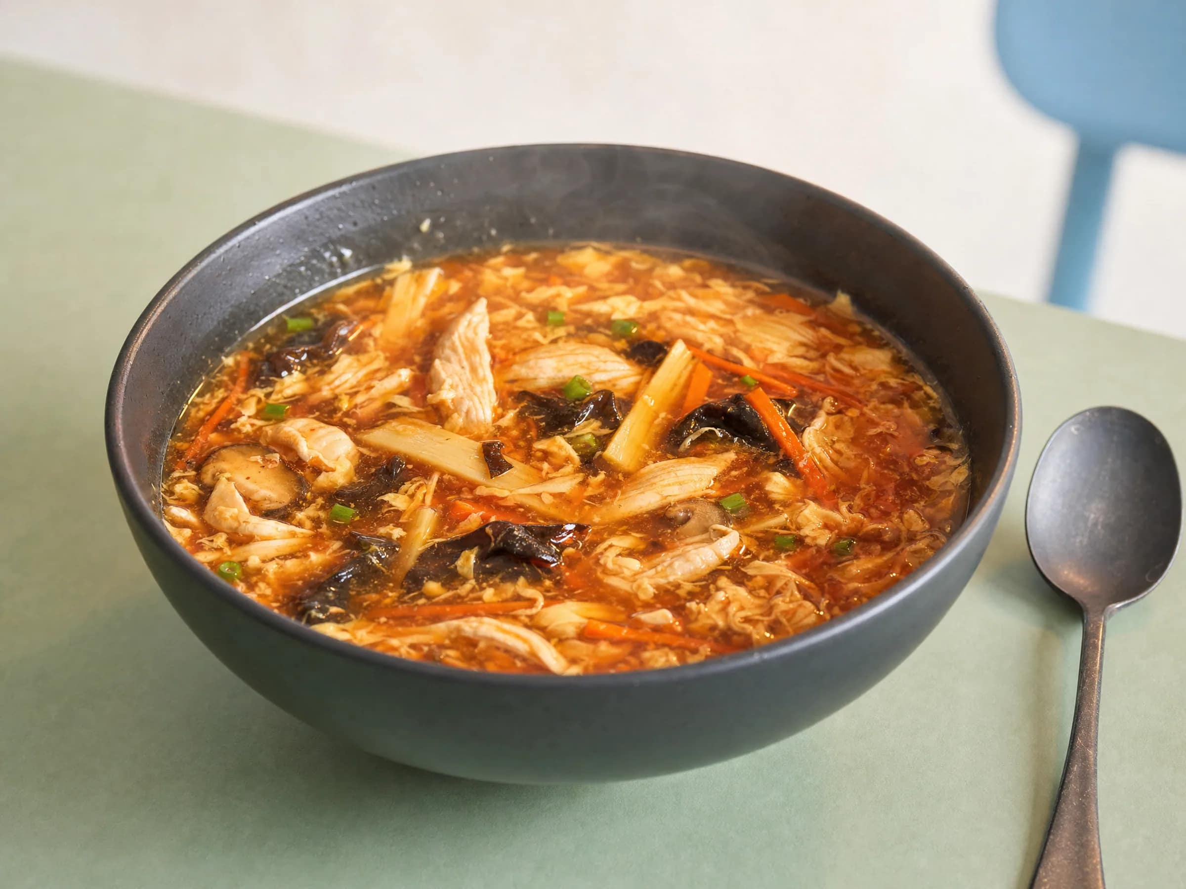 Peking-Suppe wie beim Chinesen – süß-scharf mit Eifäden